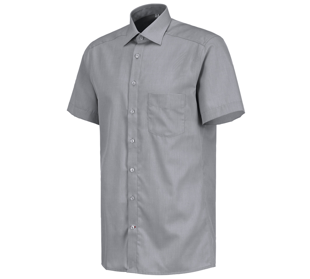 Maglie | Pullover | Camicie: Camicia Business e.s.comfort, a manica corta + grigio melange