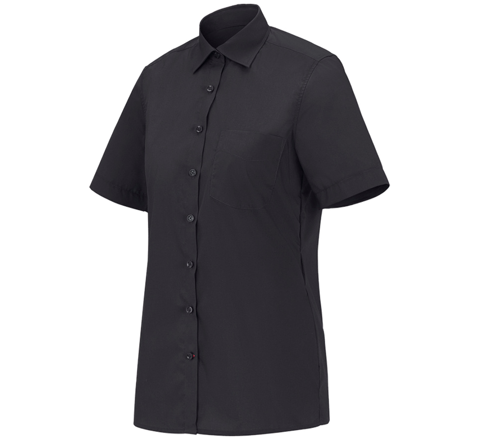 Maglie | Pullover | Bluse: e.s. blusa da servizio, a manica corta + nero