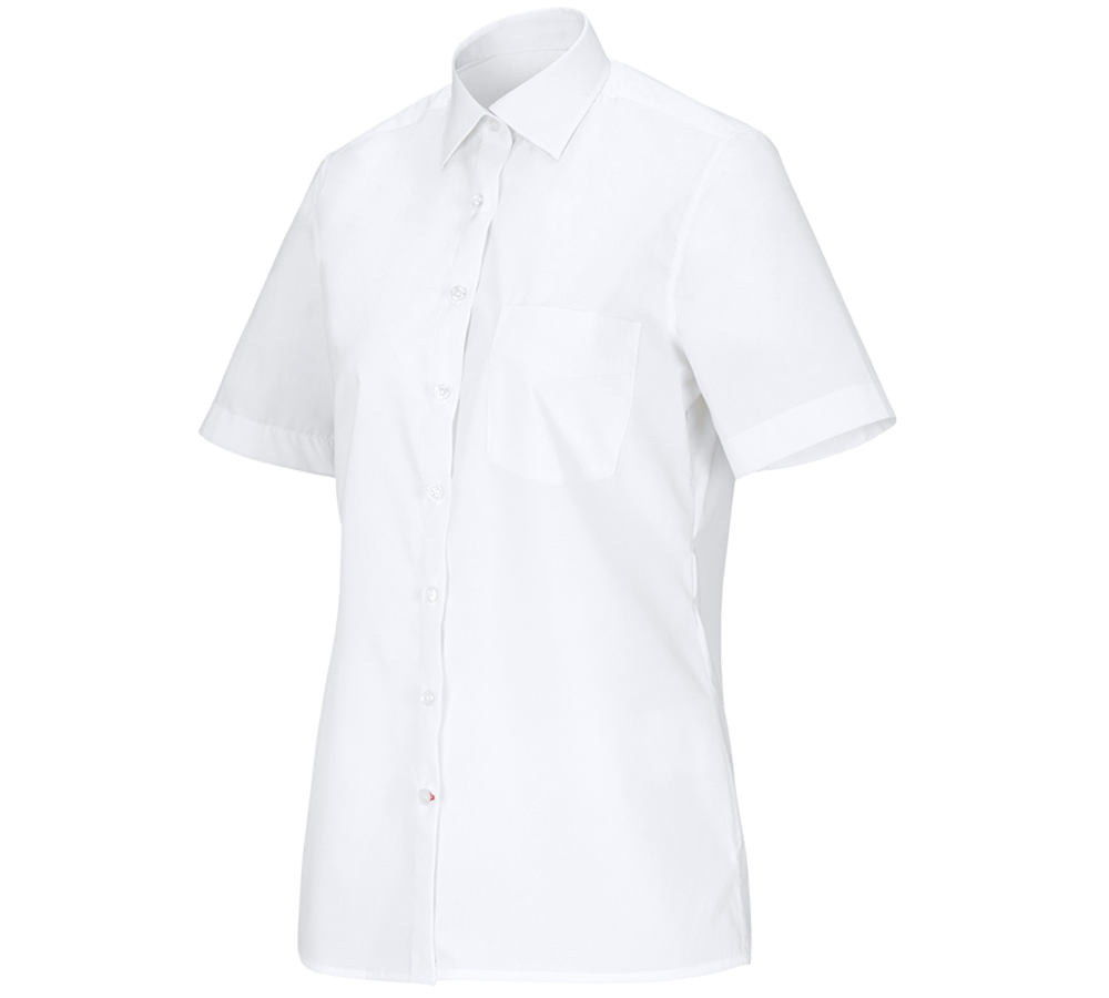 Maglie | Pullover | Bluse: e.s. blusa da servizio, a manica corta + bianco