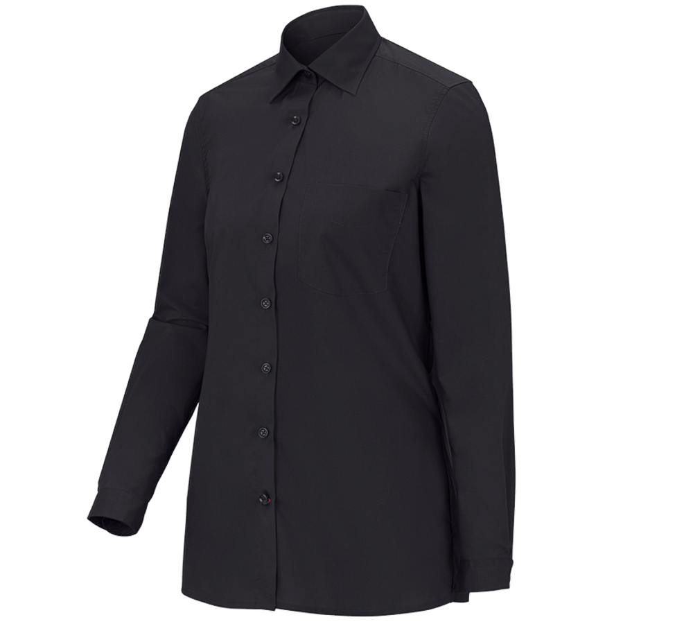 Maglie | Pullover | Bluse: e.s. blusa da servizio, a manica lunga + nero