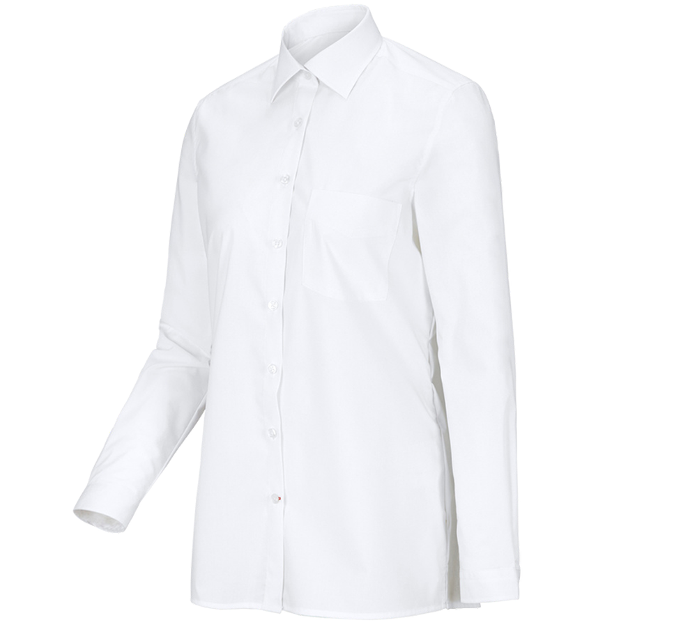 Maglie | Pullover | Bluse: e.s. blusa da servizio, a manica lunga + bianco