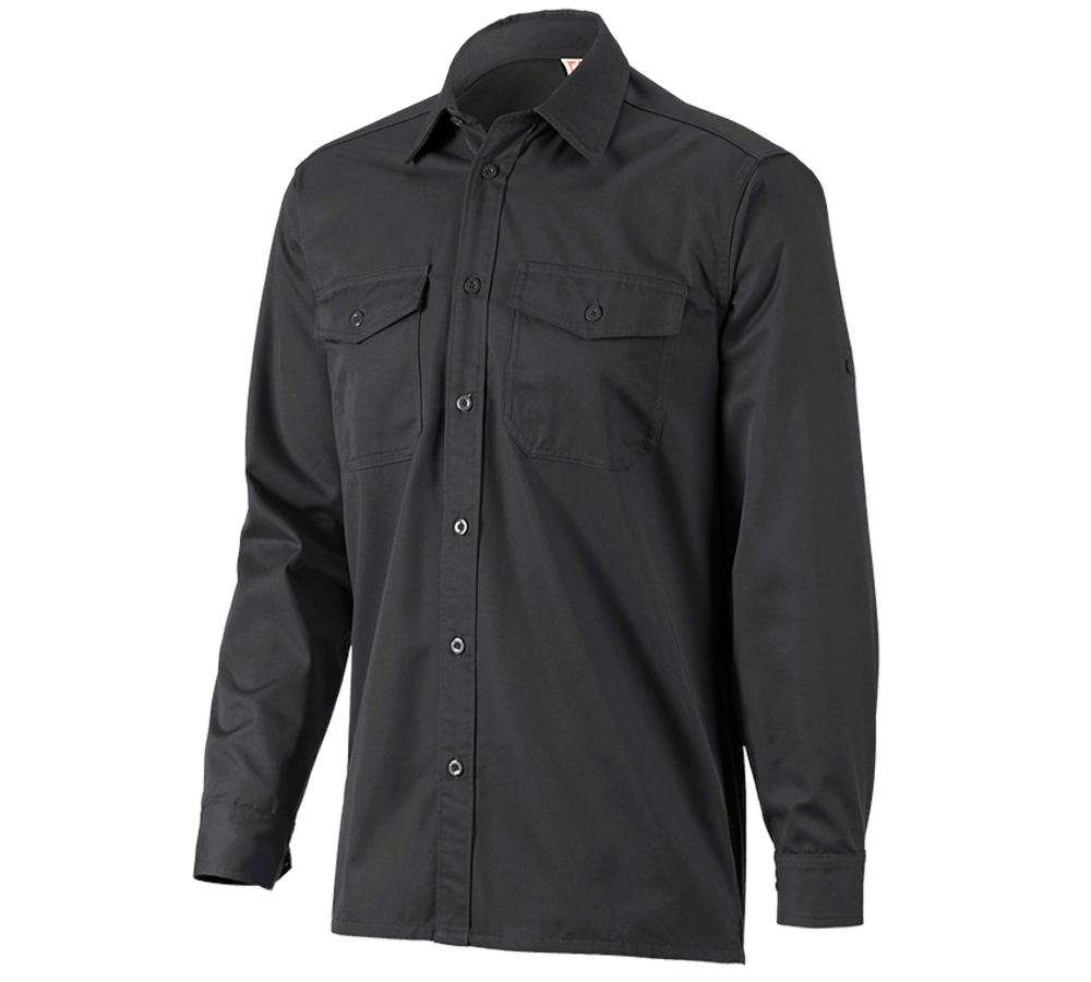 Maglie | Pullover | Camicie: Camicia da lavoro e.s.classic, a manica lunga + nero