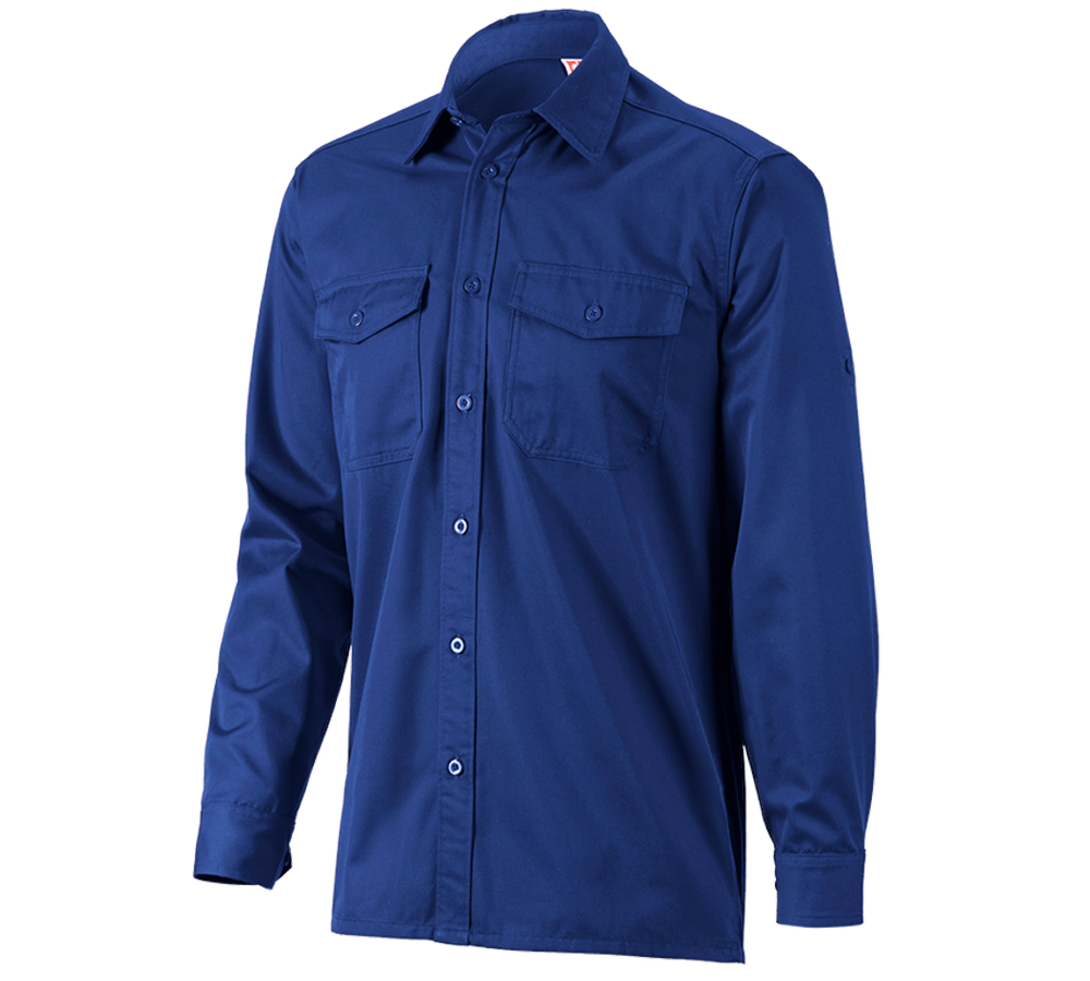 Temi: Camicia da lavoro e.s.classic, a manica lunga + blu reale