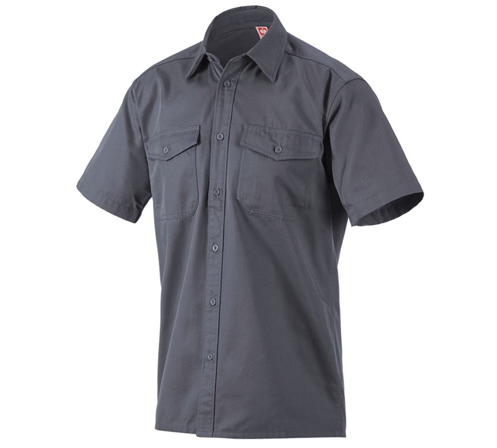 Maglie | Pullover | Camicie: Camicia da lavoro e.s.classic, a manica corta + grigio