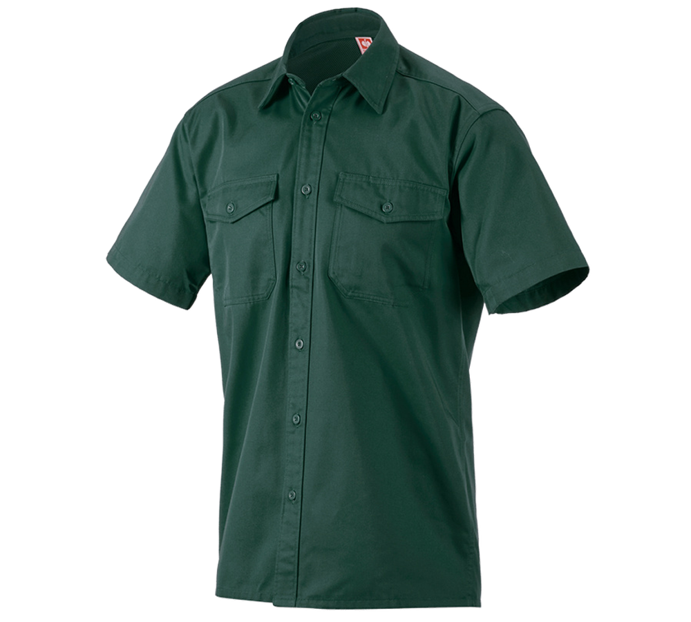 Maglie | Pullover | Camicie: Camicia da lavoro e.s.classic, a manica corta + verde