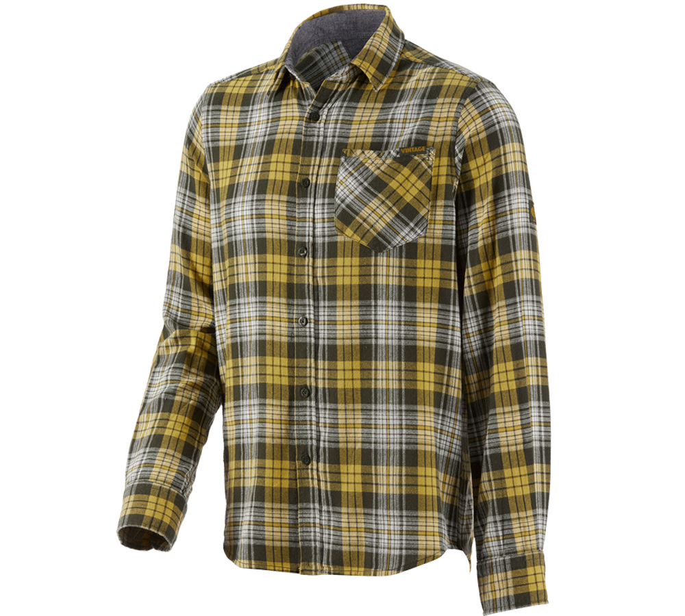 Shirts & Co.: Karohemd e.s.vintage + tarngrün kariert