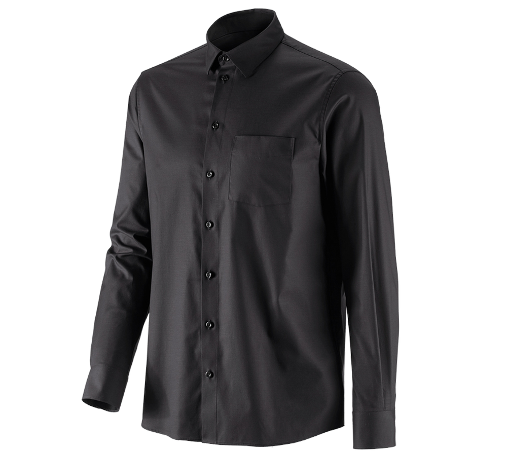 Maglie | Pullover | Camicie: e.s. camicia Business cotton stretch, comfort fit + nero
