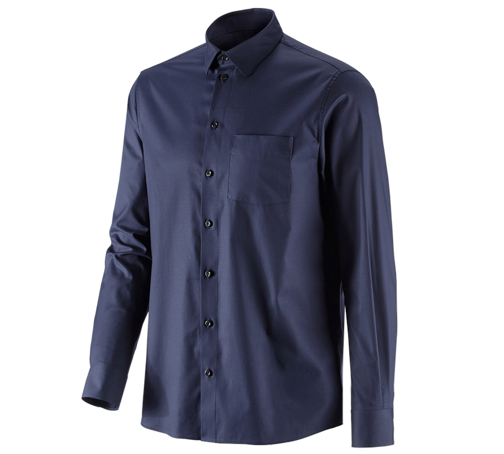 Maglie | Pullover | Camicie: e.s. camicia Business cotton stretch, comfort fit + blu scuro