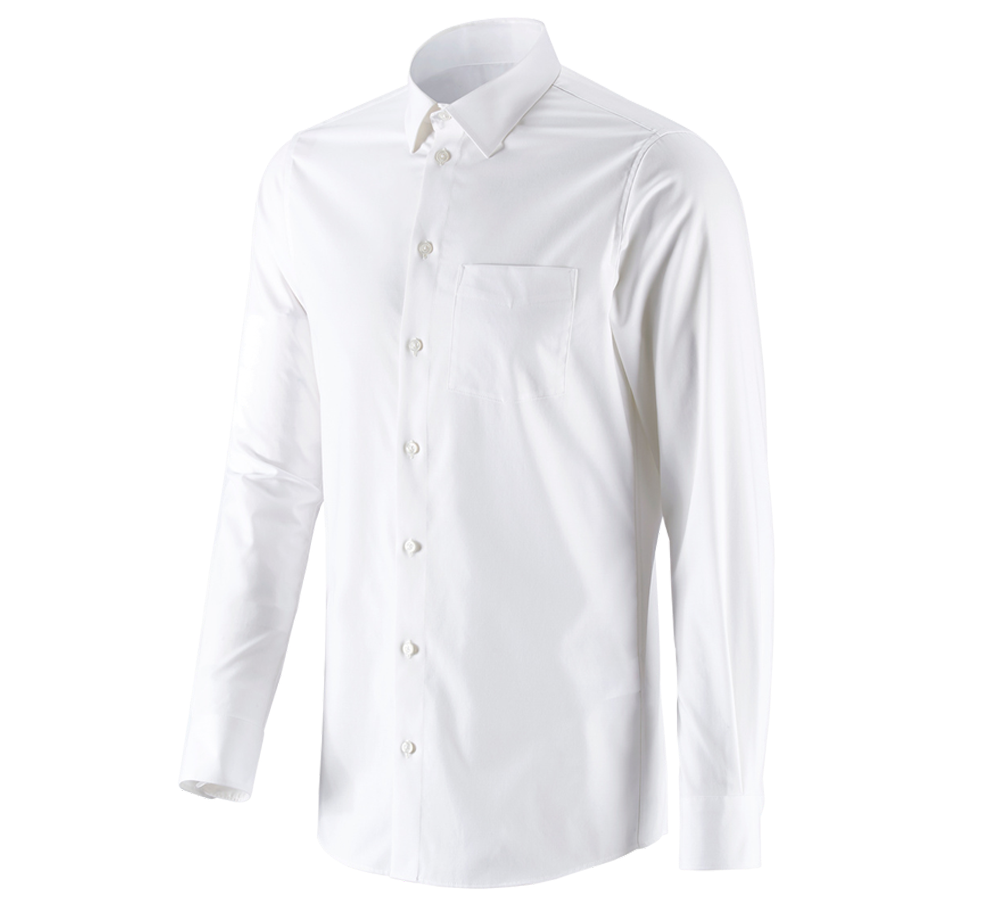 Maglie | Pullover | Camicie: e.s. camicia Business cotton stretch, slim fit + bianco