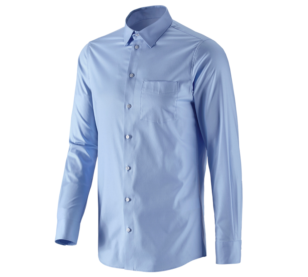 Maglie | Pullover | Camicie: e.s. camicia Business cotton stretch, slim fit + blu gelo
