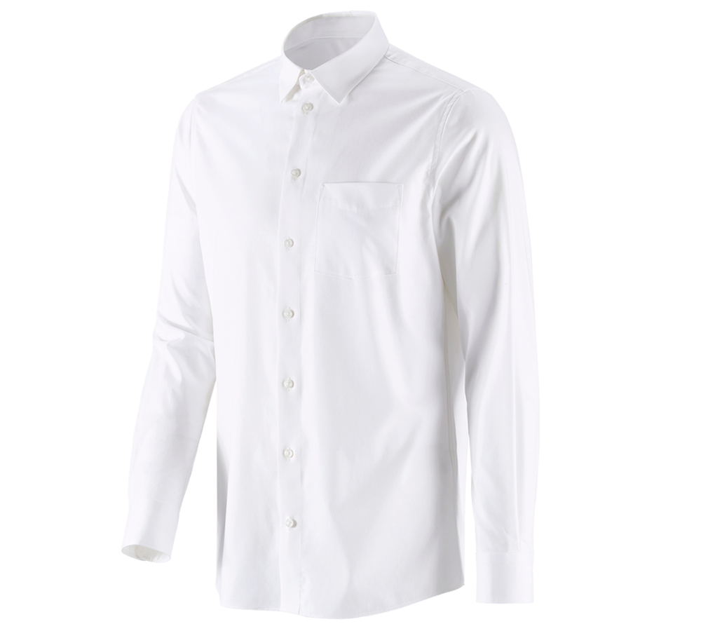 Shirts & Co.: e.s. Business Hemd cotton stretch, regular fit + weiß