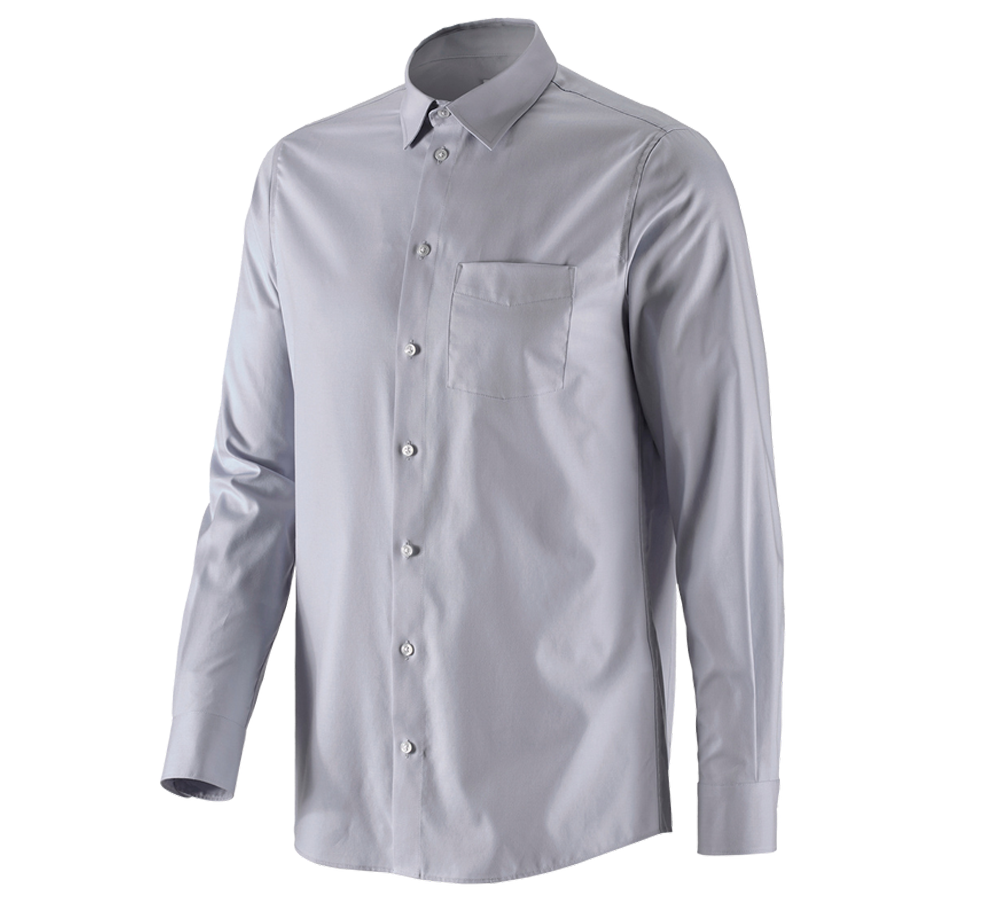 Maglie | Pullover | Camicie: e.s. camicia Business cotton stretch, regular fit + grigio nebbia