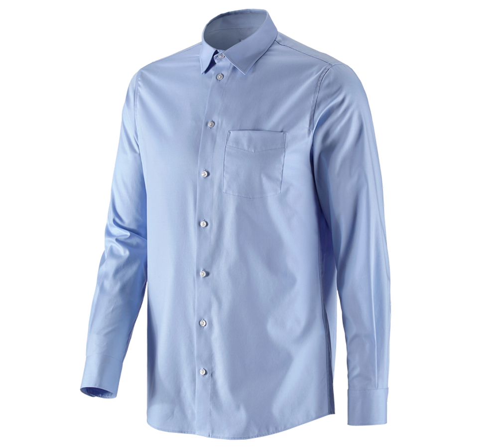 Maglie | Pullover | Camicie: e.s. camicia Business cotton stretch, regular fit + blu gelo