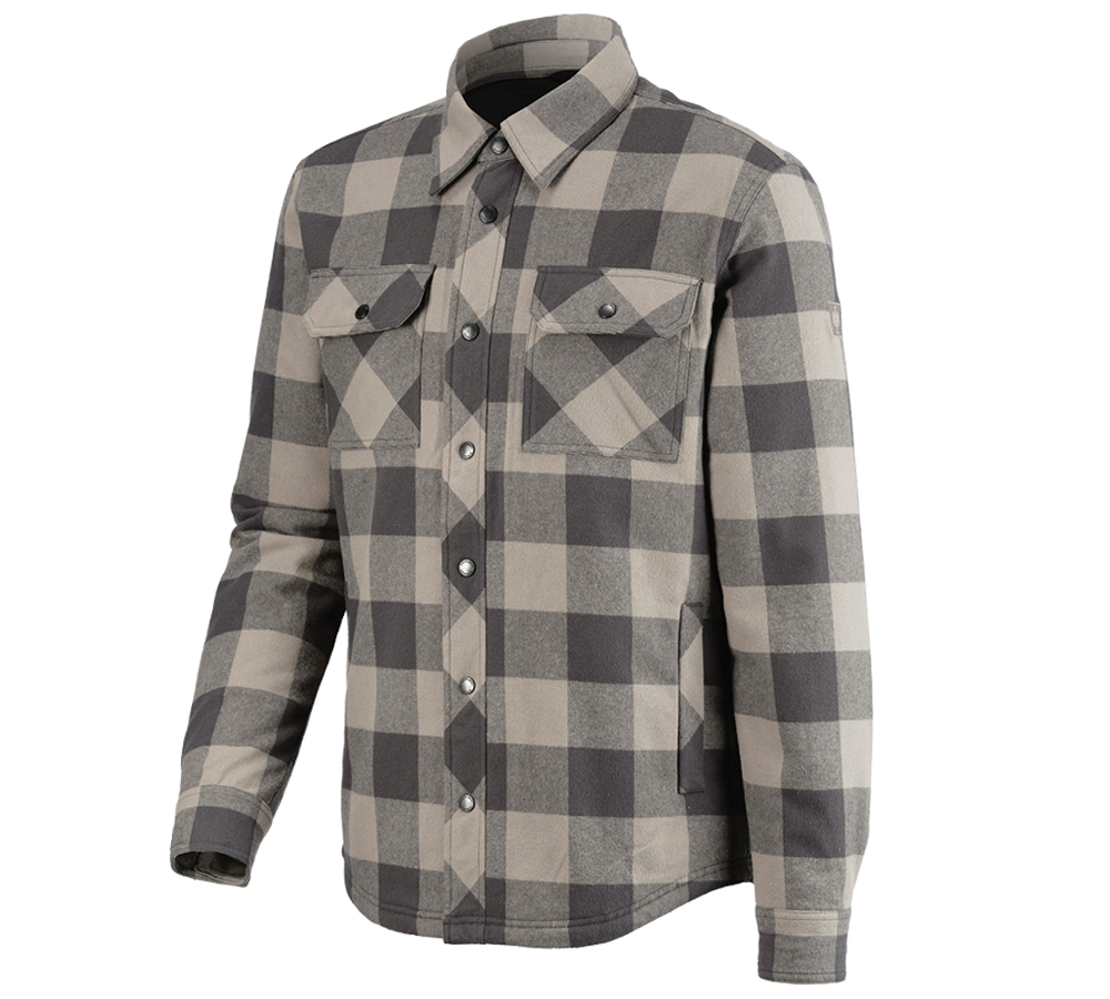 Maglie | Pullover | Camicie: Camicia a scacchi Allseason e.s.iconic + grigio delfino/grigio carbone