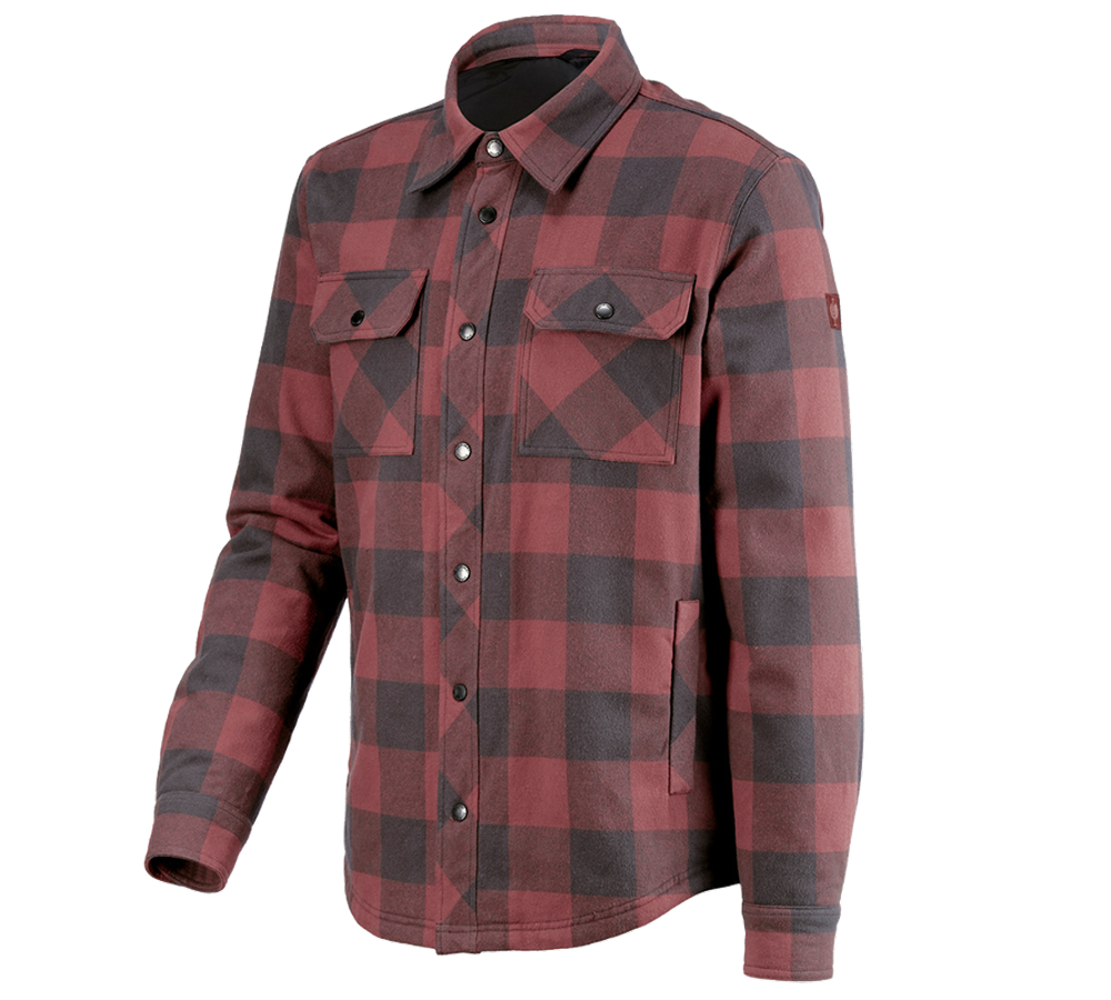 Maglie | Pullover | Camicie: Camicia a scacchi Allseason e.s.iconic + rosso ossido/grigio carbone