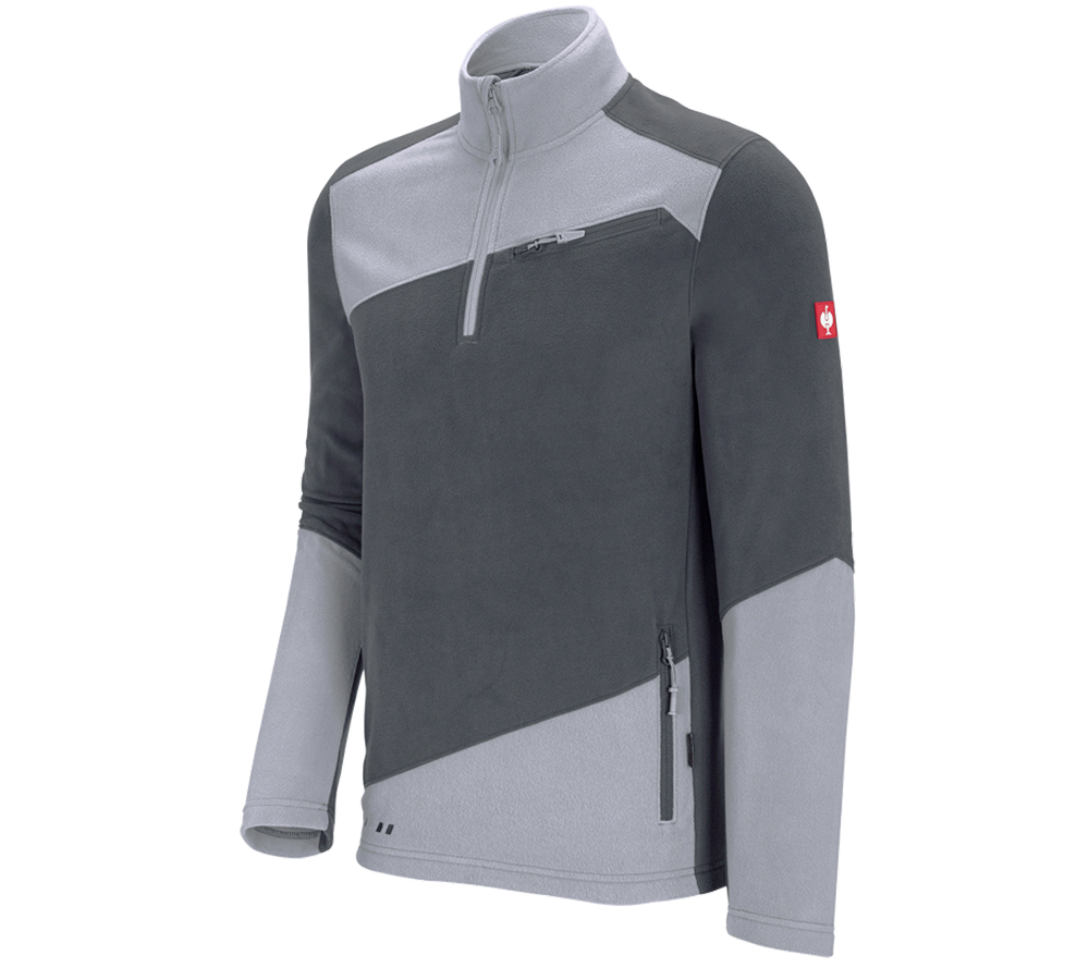 Maglie | Pullover | Camicie: Troyer in pile e.s.motion 2020 + antracite /platino
