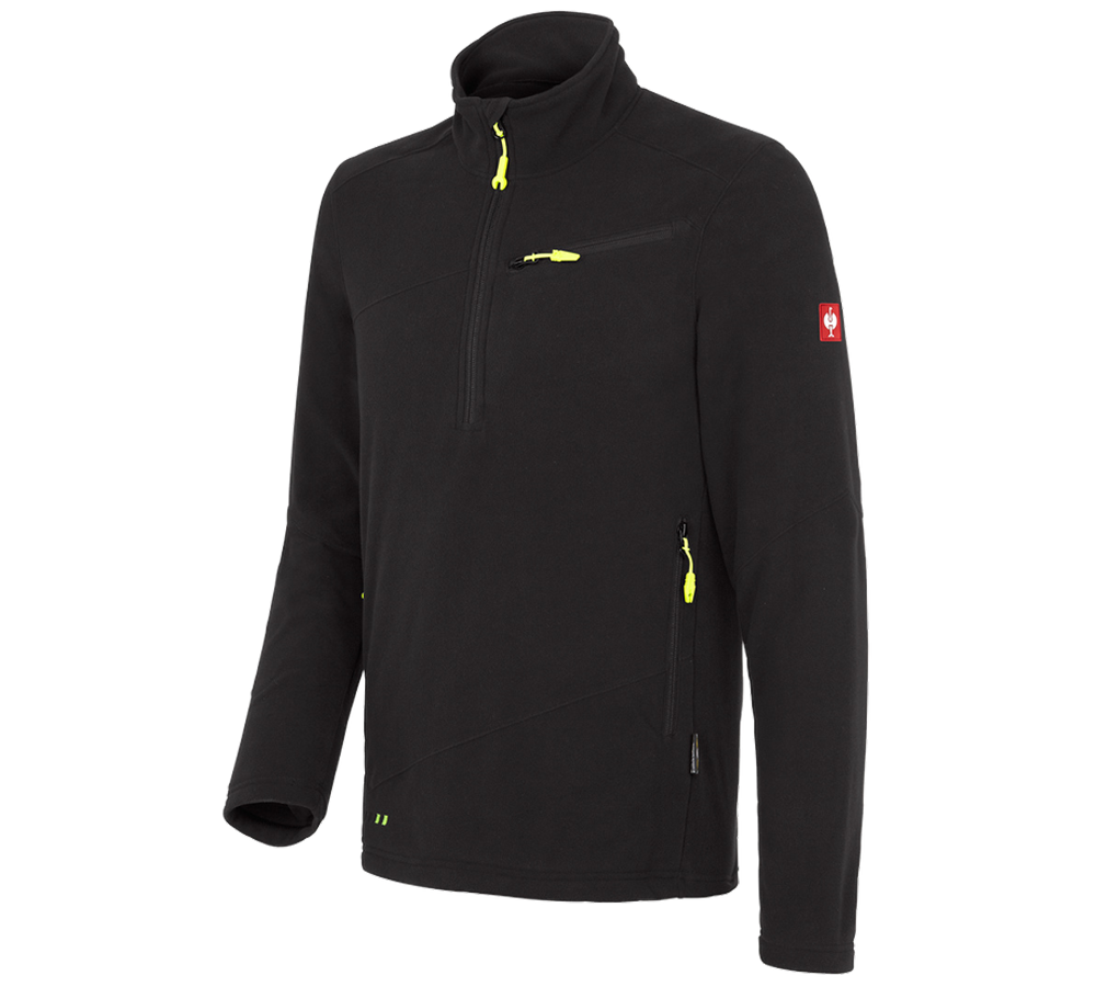 Maglie | Pullover | Camicie: Troyer in pile e.s.motion 2020 + nero