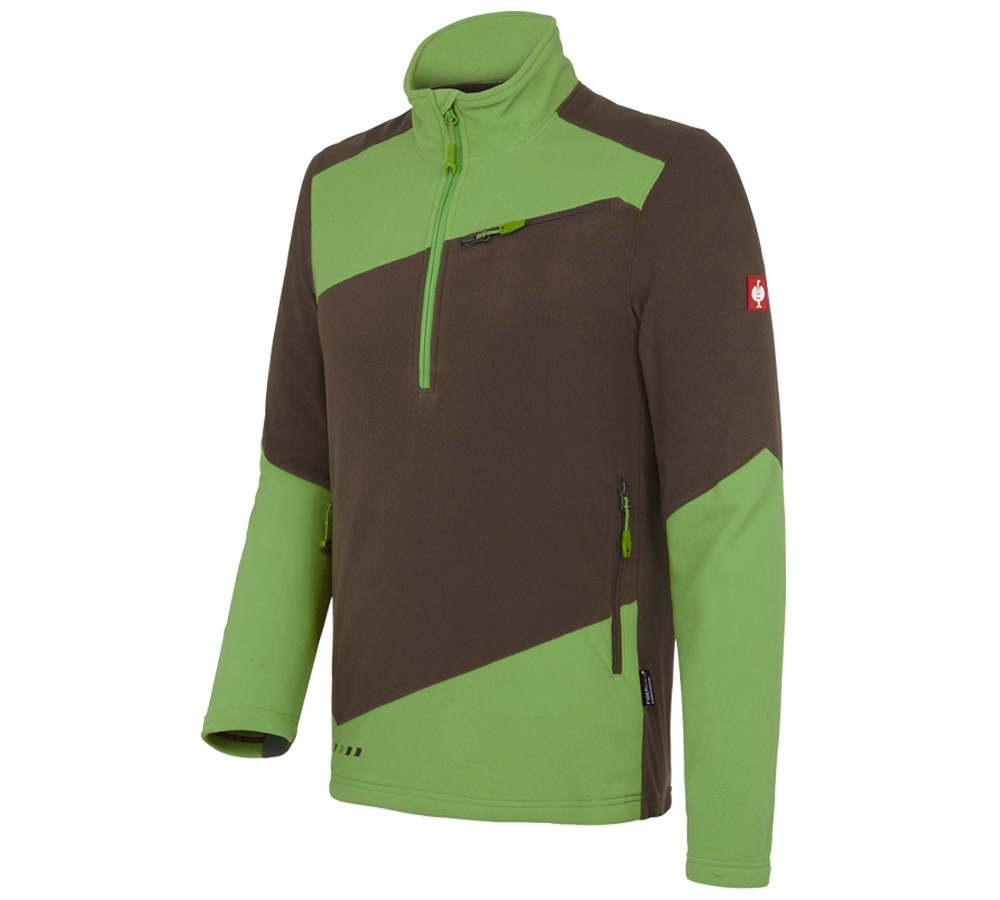 Maglie | Pullover | Camicie: Troyer in pile e.s.motion 2020 + castagna/verde mare