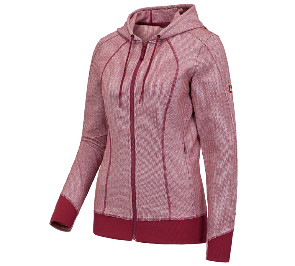 Maglie | Pullover | Bluse: e.s. giacca funz. c. cappuccio herringbone, donna + rubino