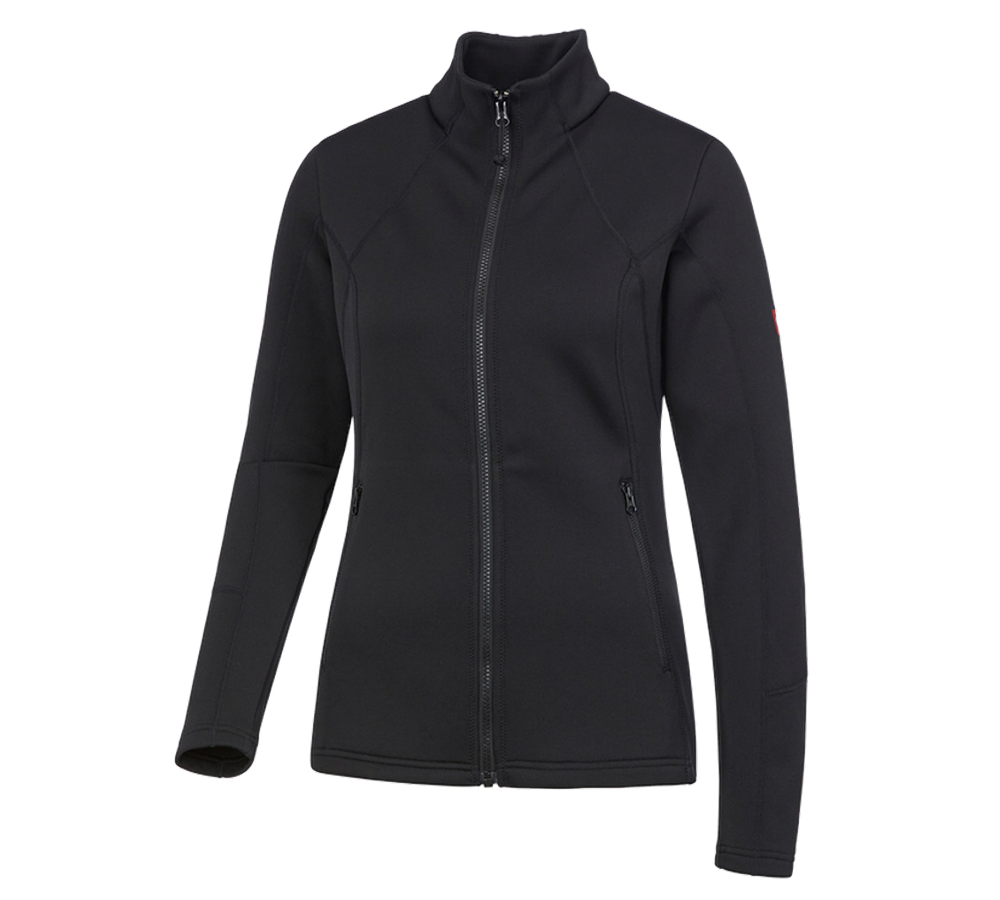 Maglie | Pullover | Bluse: e.s. giacca funzionale melange, donna + nero