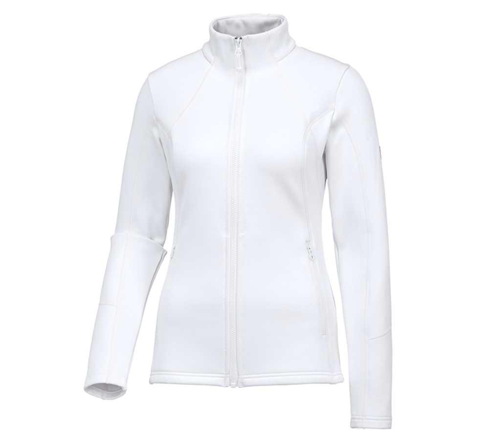 Maglie | Pullover | Bluse: e.s. giacca funzionale melange, donna + bianco