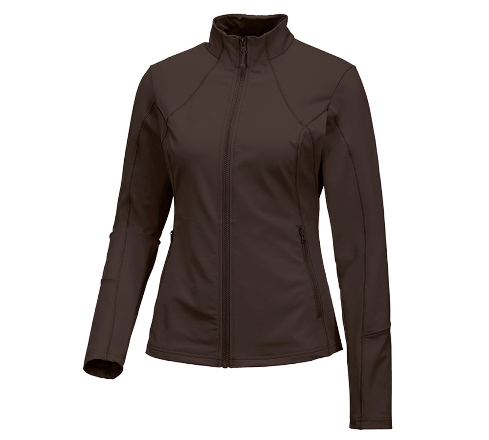 Maglie | Pullover | Bluse: e.s. giacca funzionale solid, donna + castagna