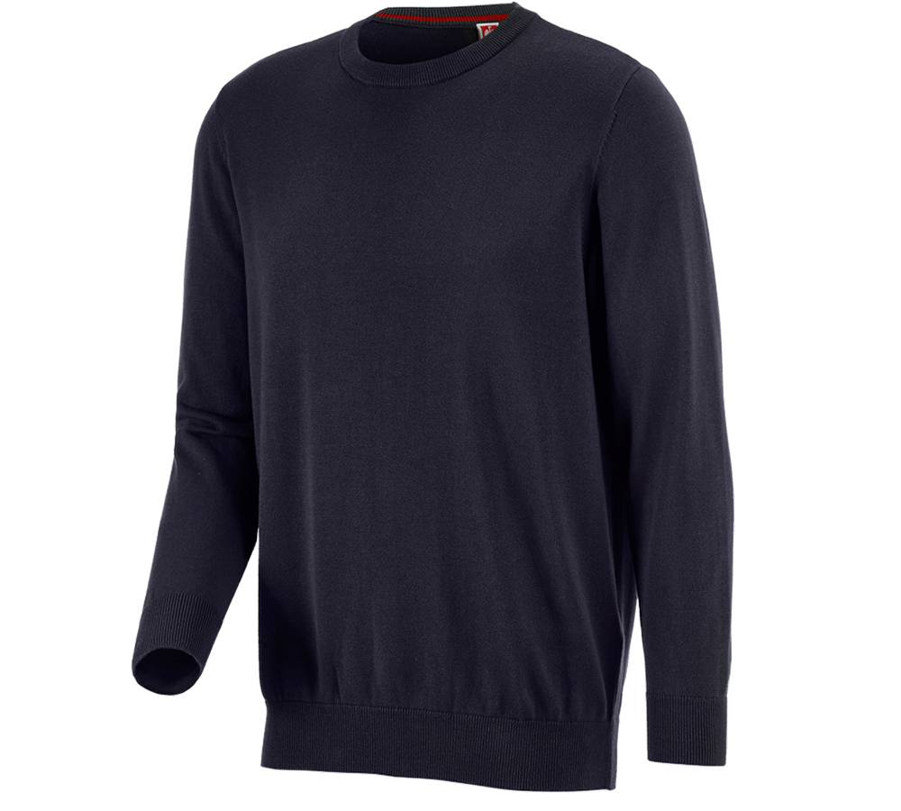 Maglie | Pullover | Camicie: e.s. pullover in maglia, a collo rotondo + blu scuro