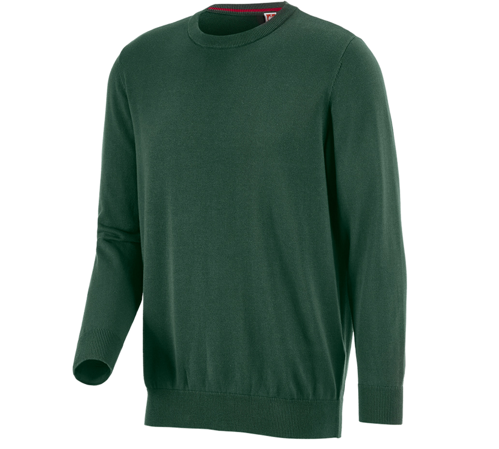 Temi: e.s. pullover in maglia, a collo rotondo + verde