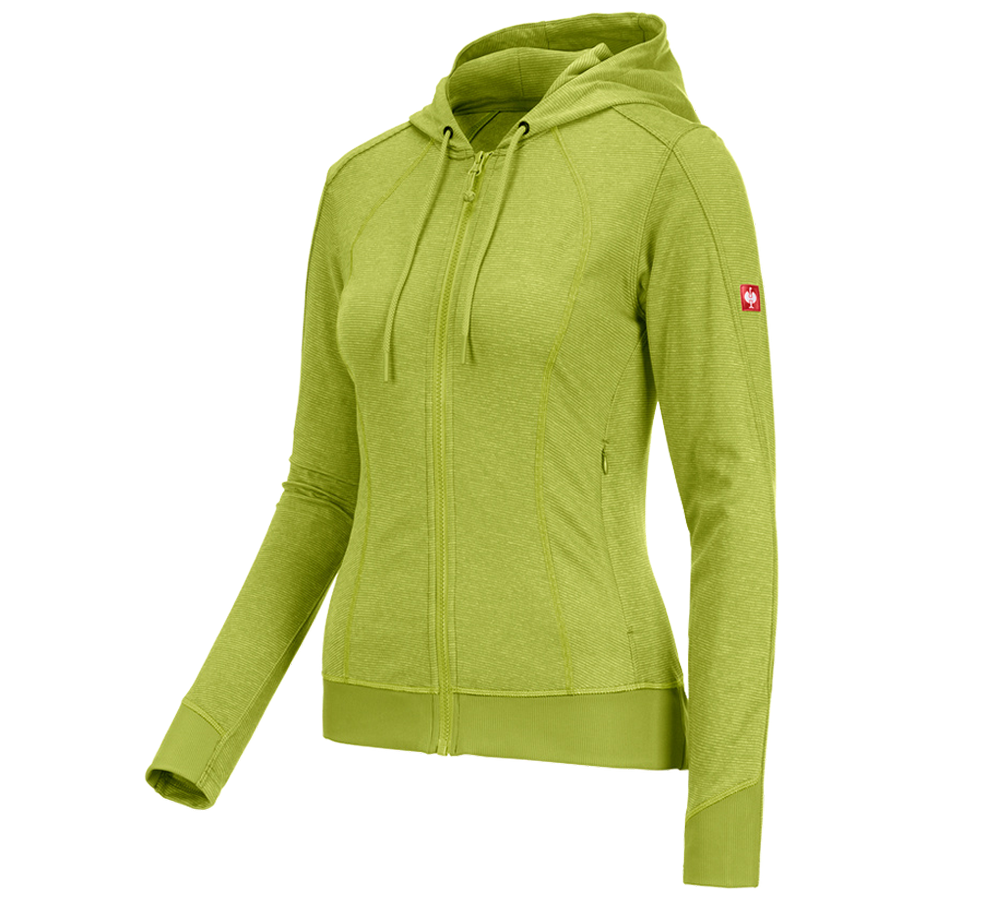Temi: e.s. giacca funzionale con cappuccio stripe, donna + verde maggio