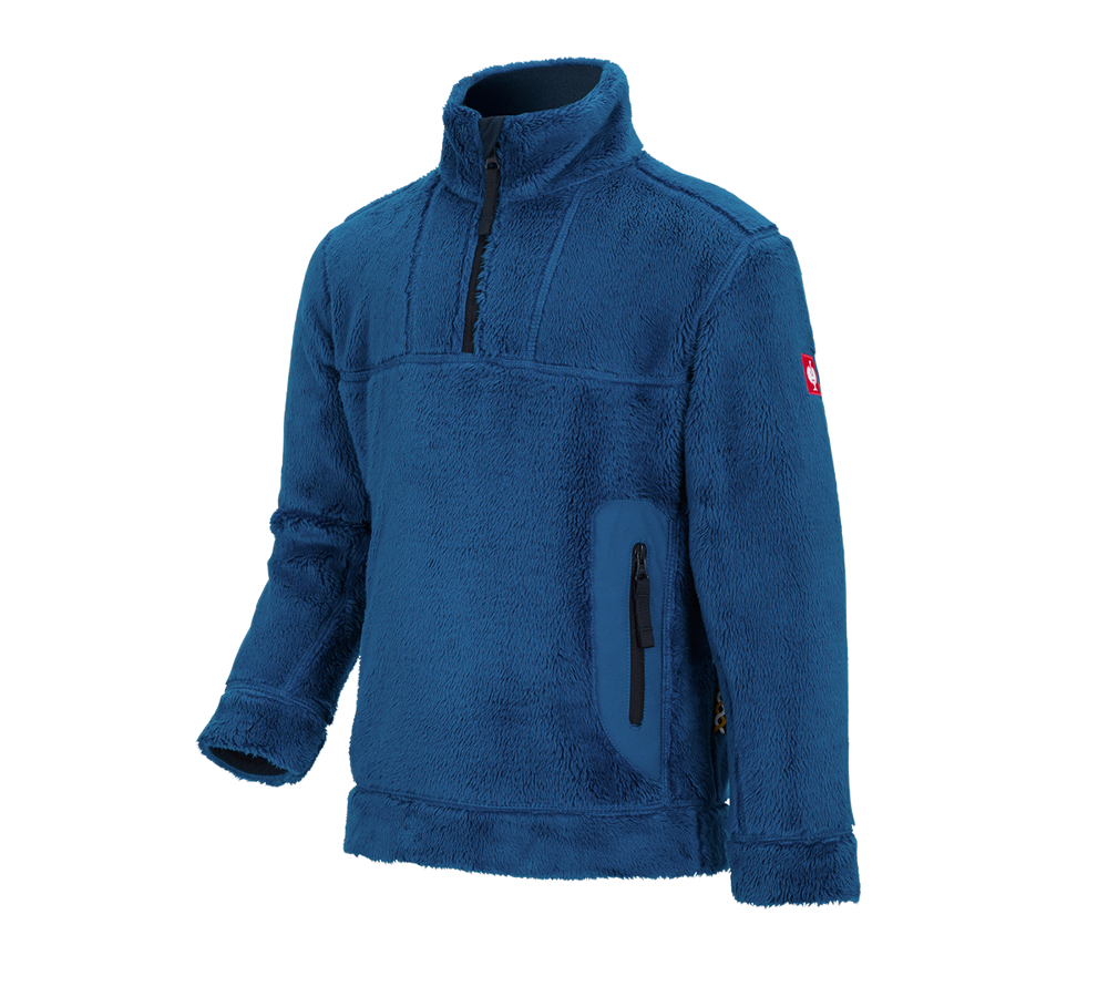 Maglie | Pullover | T-Shirt: Troyer Highloft e.s.motion 2020, bambino + atollo/blu scuro