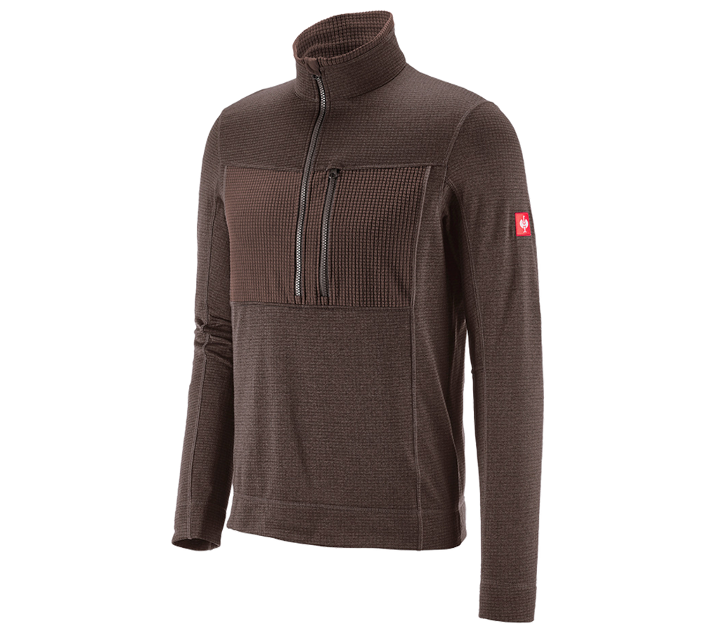 Maglie | Pullover | Camicie: Troyer climacell e.s.dynashield + castagna melange
