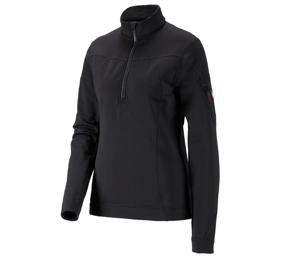 Maglie | Pullover | Bluse: Troyer climacell e.s.dynashield, donna + nero