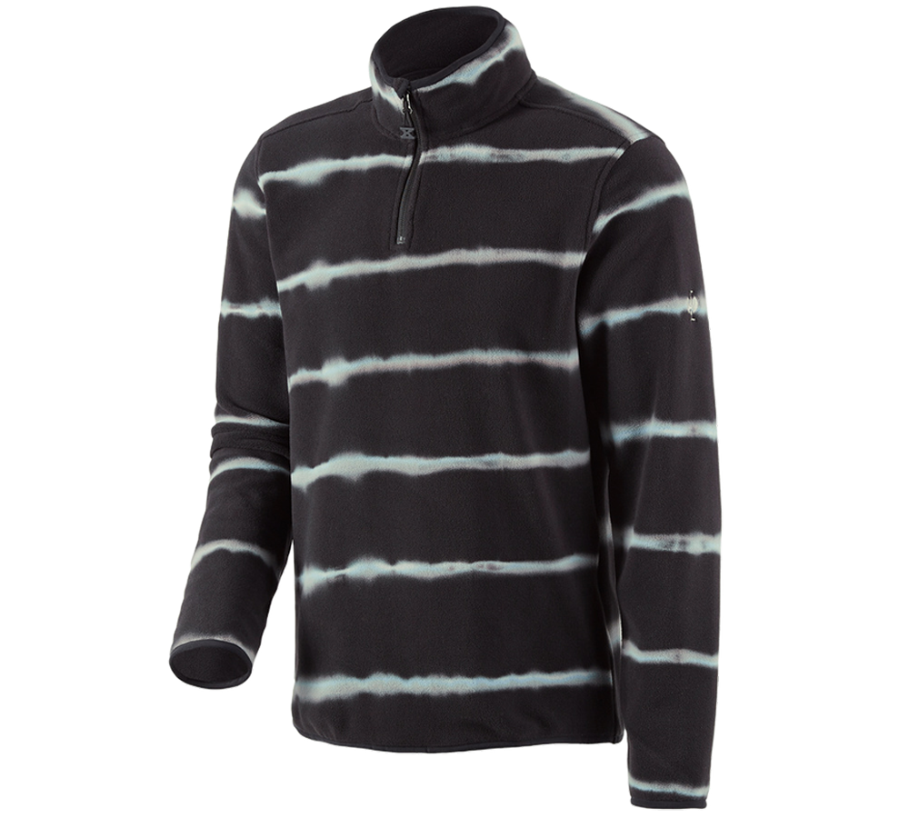 Maglie | Pullover | Camicie: Troyer in pile tie-dye e.s.motion ten + nero ossido/grigio magnete