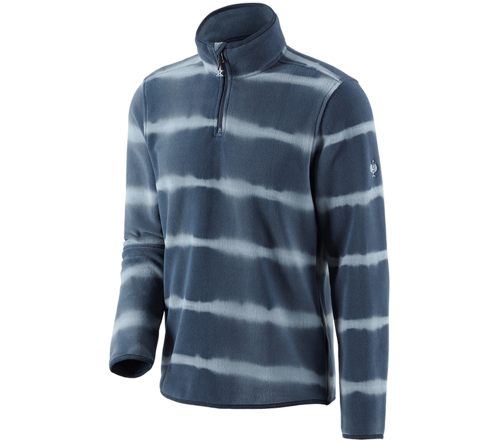 Maglie | Pullover | Camicie: Troyer in pile tie-dye e.s.motion ten + blu ardesia/blu fumo