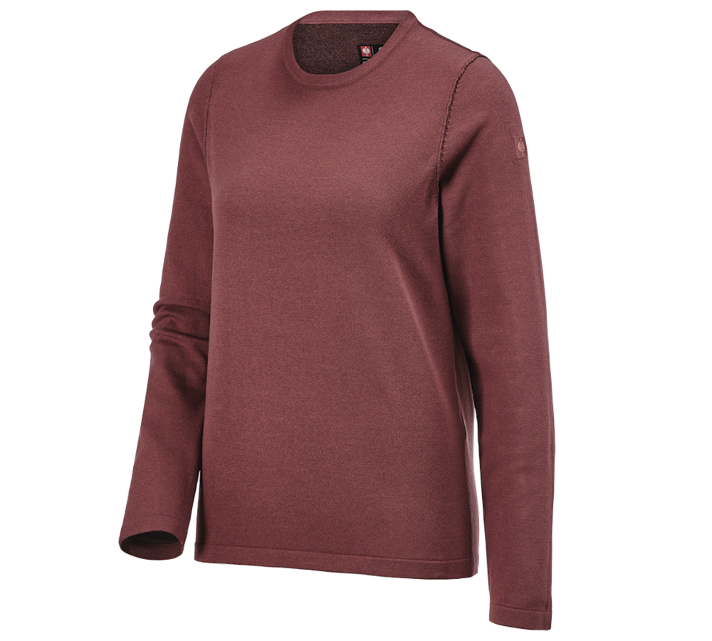 Maglie | Pullover | Bluse: Pullover in maglia e.s.iconic, donna + rosso ossido