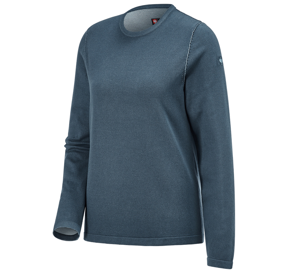 Maglie | Pullover | Bluse: Pullover in maglia e.s.iconic, donna + blu ossido