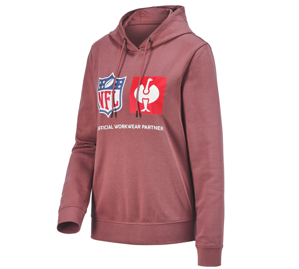 Maglie | Pullover | Bluse: NFL Hoodie cotton, ladies + rosso ossido