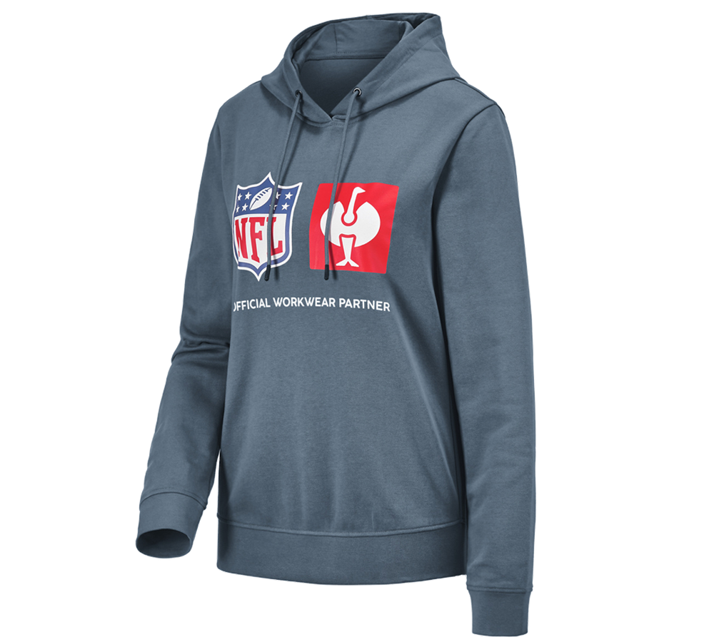 Maglie | Pullover | Bluse: NFL Hoodie cotton, ladies + blu ossido