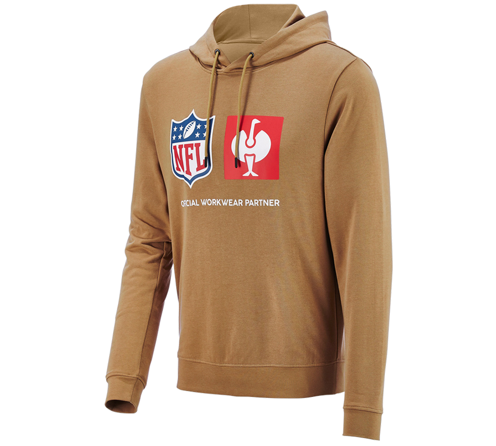 Bekleidung: NFL Hoodie cotton + mandelbraun