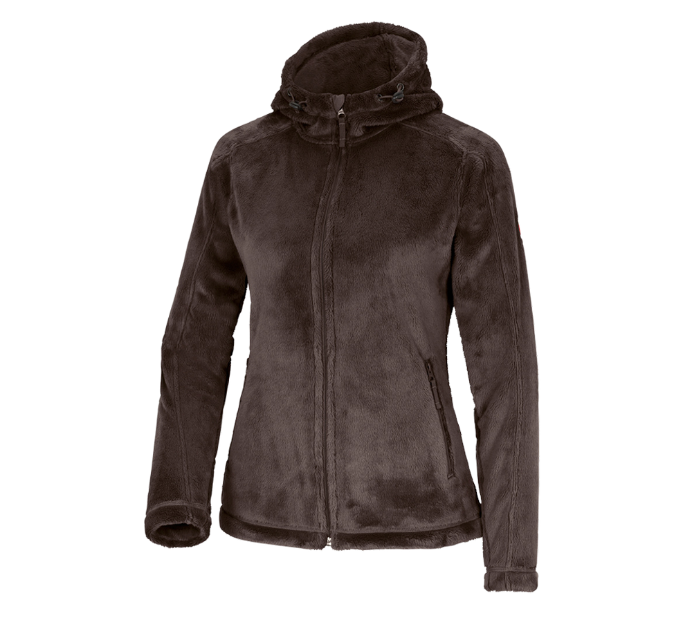 Temi: e.s. giacca con zip Highloft, donna + castagna