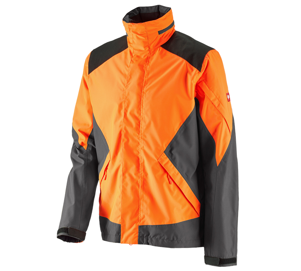 Giacche: e.s. giacca forestale antipioggia + arancio fluo/grigio carbone