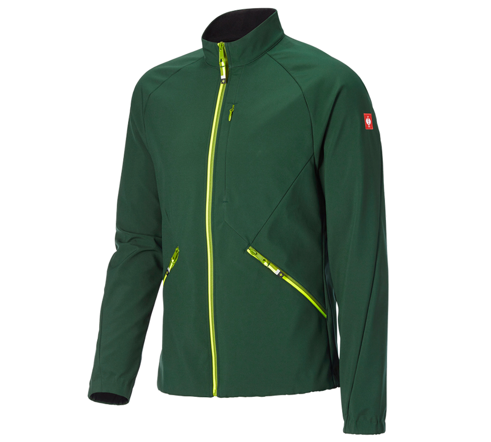 Temi: Giacca Softshell e.s.ambition + verde/giallo fluo