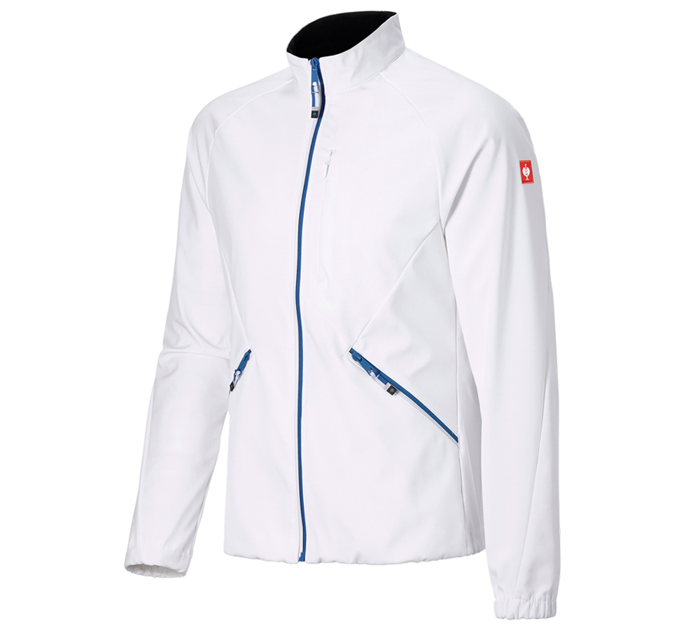 Temi: Giacca Softshell e.s.ambition + bianco/blu genziana