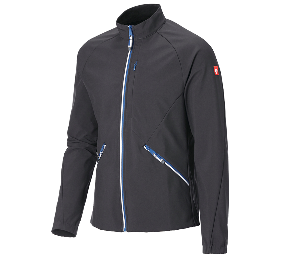 Temi: Giacca Softshell e.s.ambition + grafite/blu genziana