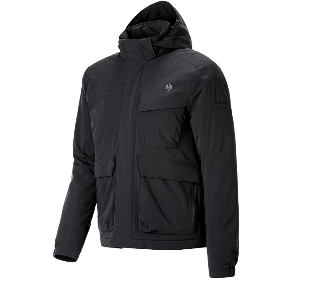 Bekleidung: Winterjacke e.s.trail + schwarz