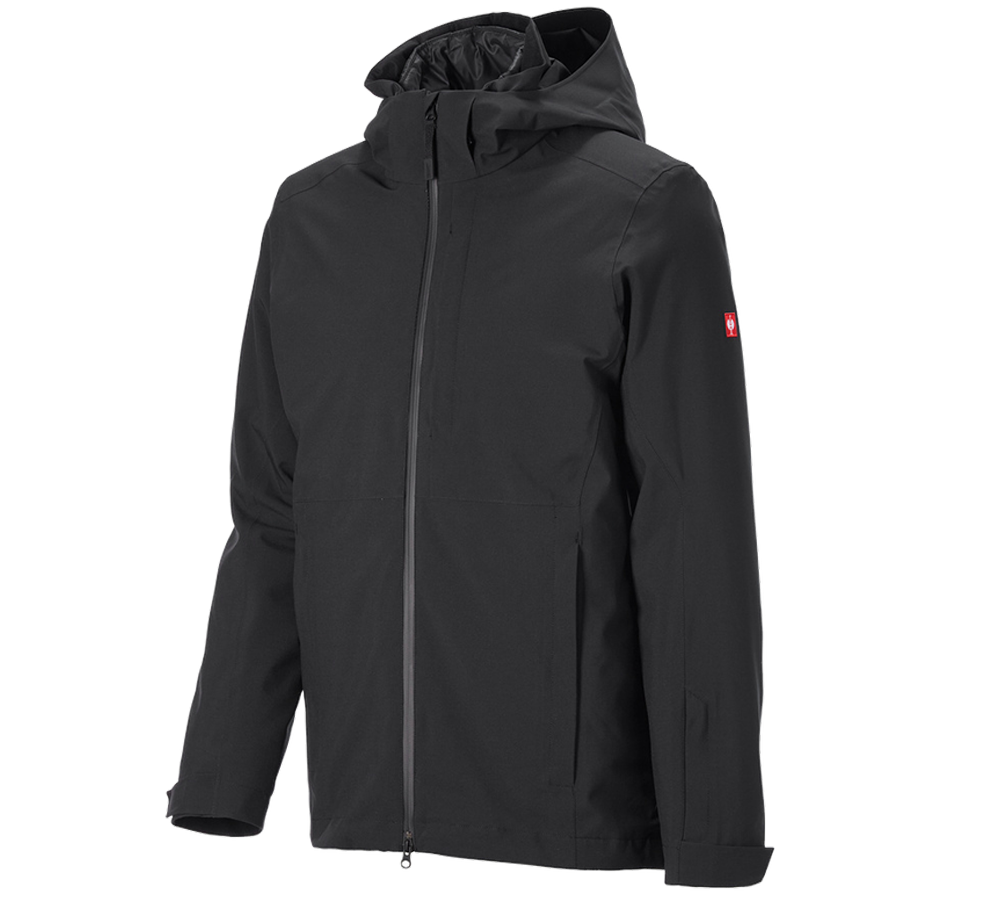 Bekleidung: 3 in 1 Funktionsjacke e.s.trail snow + schwarz