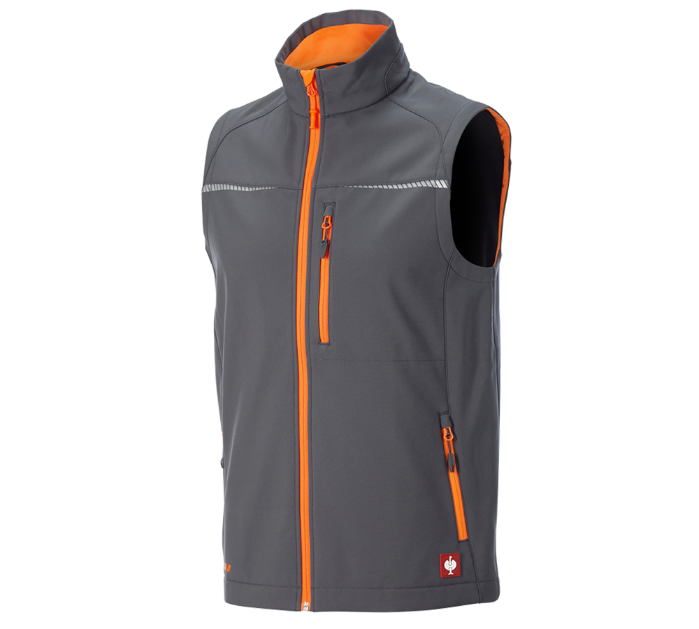 Gilet: Gilet Softshell e.s.motion 2020 + antracite /arancio fluo