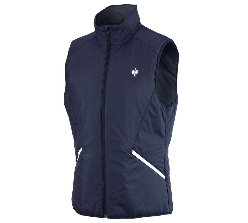 Gilet: Gilet e.s.trail + blu profondo/bianco