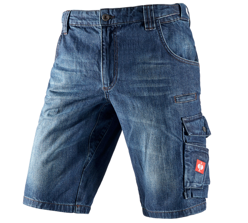 Pantaloni: e.s. Worker-Jeans-Short + darkwashed