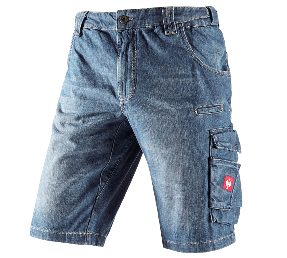 Pantaloni: e.s. Worker-Jeans-Short + stonewashed